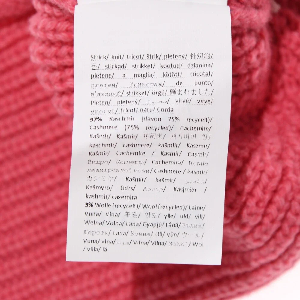 Eisbar NWT Mirna Pompom Knit Beanie Hat One Size in Pink Cashmere/Wool